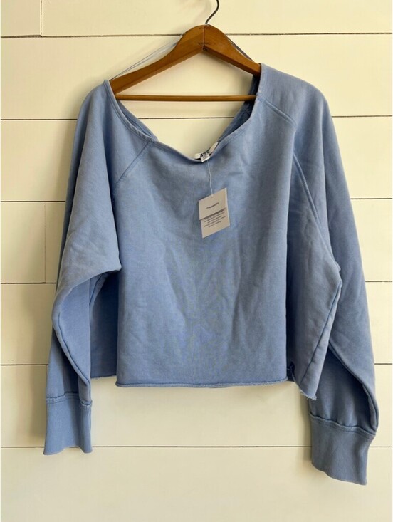 Tops - NWT Joy Lab Cropped Sweatshirt Women's XXL Blue Athleisure Workout Lounge Yoga